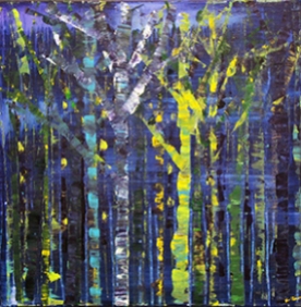 Blue forest – 58x58 cm